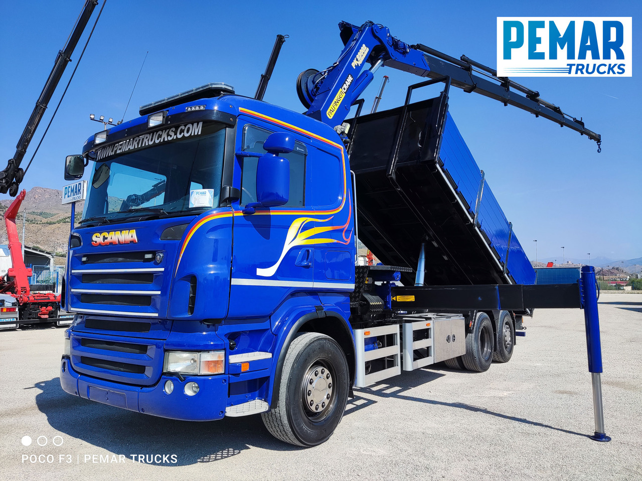 SCANIA R 420 6X2 GRUA PALFINGER PK 23002 BASCULANTE - Camión volquete, Camión grúa: foto 1 SCANIA R 420 6X2 GRUA PALFINGER PK 23002 BASCULANTE - Camión volquete, Camión grúa: foto 1