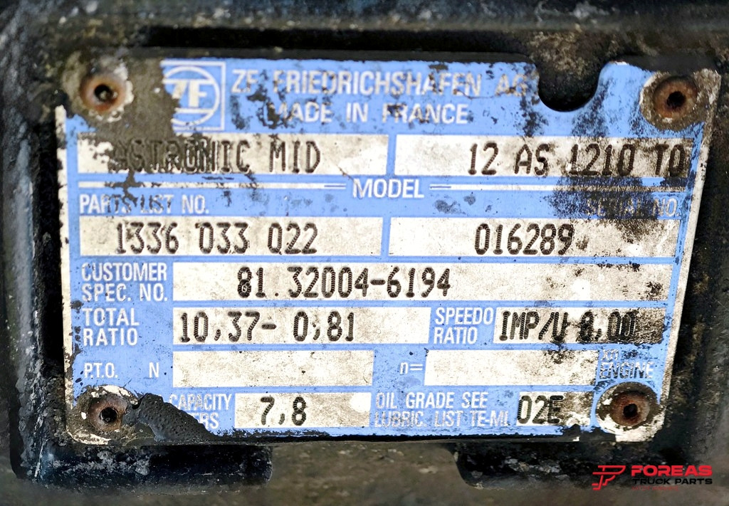 Caja de cambios ZF ASTRONIC MID 12AS 1210 TO: foto 9