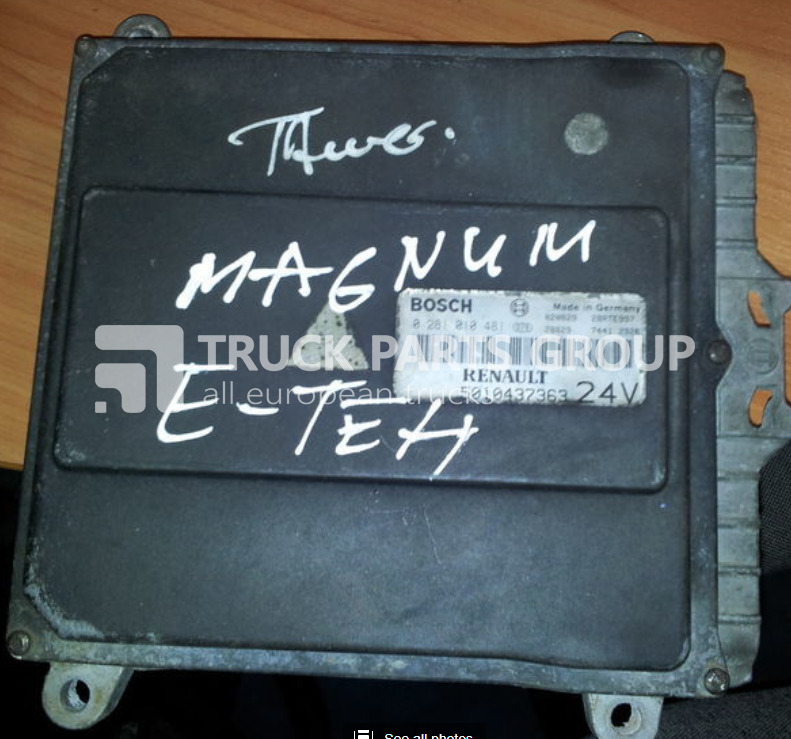 RENAULT engine computer EDC, ECU, 5010437363, BOSCH 0281010481 control unit - Unidad de control para Camión: foto 1 RENAULT engine computer EDC, ECU, 5010437363, BOSCH 0281010481 control unit - Unidad de control para Camión: foto 1
