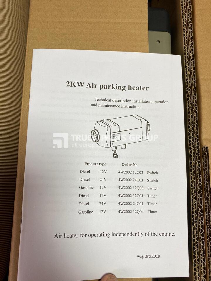 WEBASTO, EBERSPACHER air tonic cab heater, air parking heater, 2 kw, 5 kw air heater - Calefacción/ Ventilación para Camión: foto 5 WEBASTO, EBERSPACHER air tonic cab heater, air parking heater, 2 kw, 5 kw air heater - Calefacción/ Ventilación para Camión: foto 5