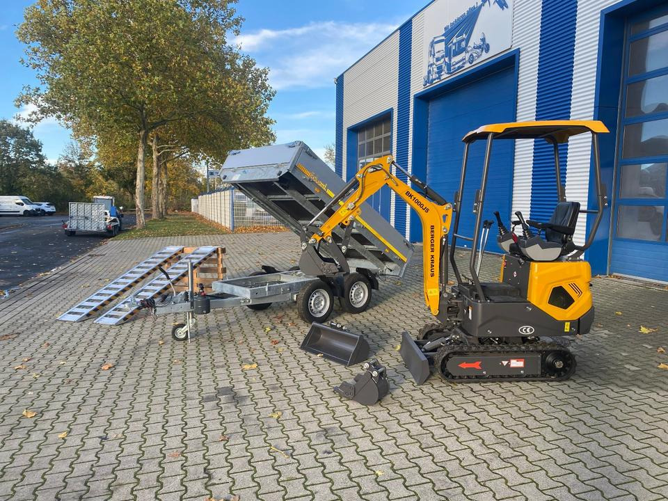 Minibagger BK1000JS im Komplettpaket mit Kippanhänger und Auffahrrampen *INKL.19% MWST*BERGER KRAUS*SOFORT!* - Miniexcavadora: foto 4 Minibagger BK1000JS im Komplettpaket mit Kippanhänger und Auffahrrampen *INKL.19% MWST*BERGER KRAUS*SOFORT!* - Miniexcavadora: foto 4