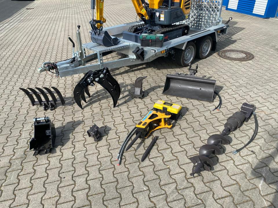 Minibagger BK1250JS + Tieflader + Zubehör *INKL.19% MWST*KUBOTA*BERGER KRAUS*JOYSTICK*SOFORT!* - Miniexcavadora: foto 3 Minibagger BK1250JS + Tieflader + Zubehör *INKL.19% MWST*KUBOTA*BERGER KRAUS*JOYSTICK*SOFORT!* - Miniexcavadora: foto 3