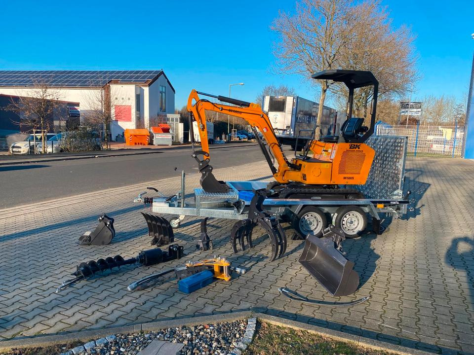 Minibagger BK1500JS + Anhänger + Zubehör *INKL.19% MWST*KUBOTA*BERGER KRAUS*JOYSTICK*ZUBEHÖRPAKET GROß*SOFORT!* - Miniexcavadora, Remolque: foto 3 Minibagger BK1500JS + Anhänger + Zubehör *INKL.19% MWST*KUBOTA*BERGER KRAUS*JOYSTICK*ZUBEHÖRPAKET GROß*SOFORT!* - Miniexcavadora, Remolque: foto 3