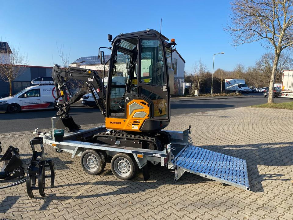 Miniexcavadora, Remolque Minibagger BK2000NKSR + Tieflader + Zubehör *INKL.19% MWST*BERGER KRAUS*KUBOTA* KLIMA*SCHWENKARM*VERSTELLFAHRWERK*: foto 6