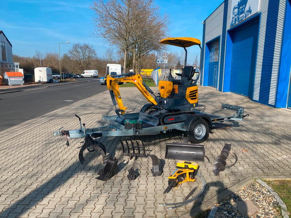 Minibagger BK950JS + Anhänger + Zubehör *INKL.19% MWST*BERGER KRAUS*JOYSTICK*SOFORT!* - Miniexcavadora, Remolque: foto 2 Minibagger BK950JS + Anhänger + Zubehör *INKL.19% MWST*BERGER KRAUS*JOYSTICK*SOFORT!* - Miniexcavadora, Remolque: foto 2
