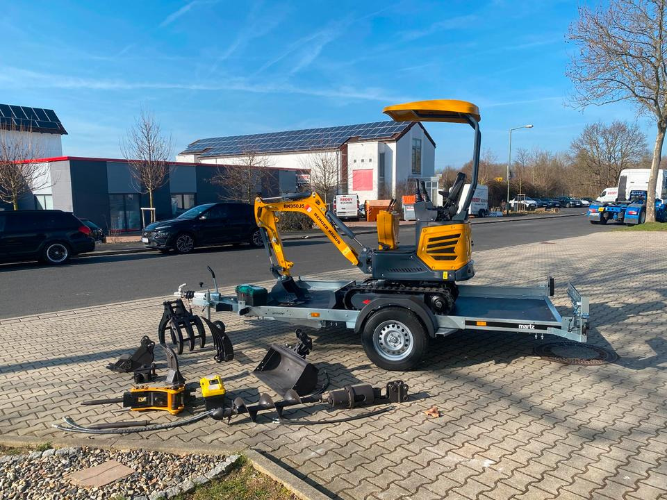 Minibagger BK950JS + Anhänger + Zubehör *INKL.19% MWST*BERGER KRAUS*JOYSTICK*SOFORT!* - Miniexcavadora, Remolque: foto 3 Minibagger BK950JS + Anhänger + Zubehör *INKL.19% MWST*BERGER KRAUS*JOYSTICK*SOFORT!* - Miniexcavadora, Remolque: foto 3