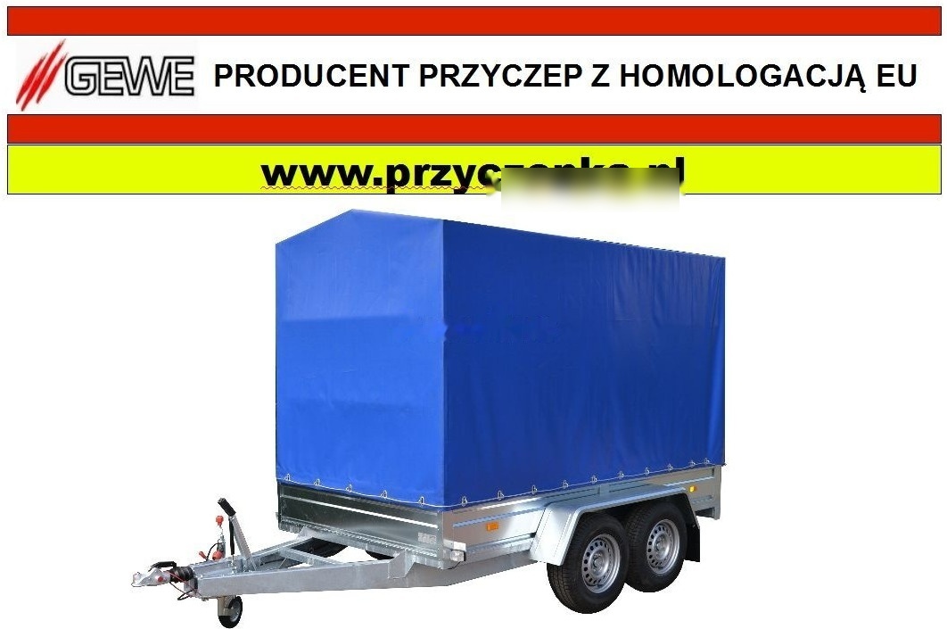 Gewe P3500 C/1, hamowana 2,6x1,3m - Remolque con toldo: foto 1 Gewe P3500 C/1, hamowana 2,6x1,3m - Remolque con toldo: foto 1