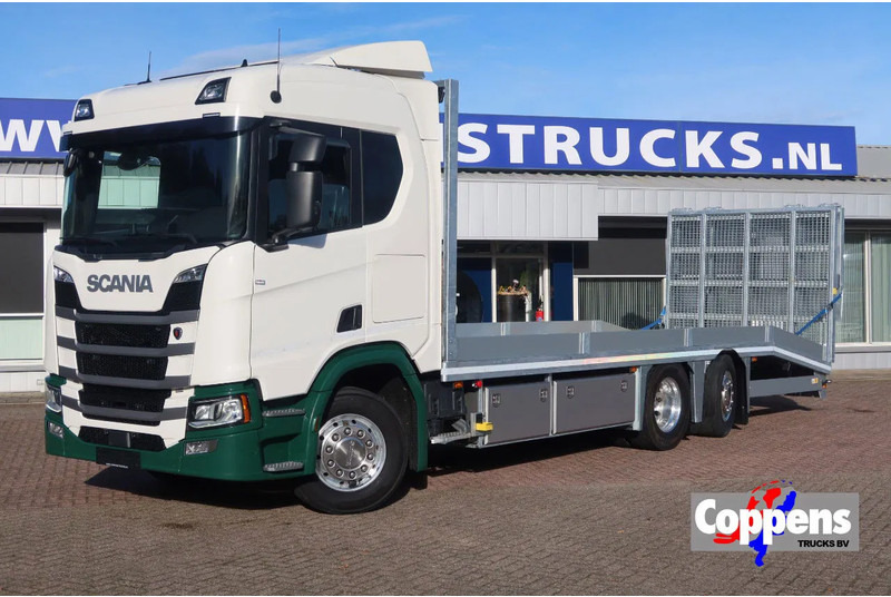 Scania R500 NGS Machine oprijwagen Stuur as. - Camión portavehículos: foto 1 Scania R500 NGS Machine oprijwagen Stuur as. - Camión portavehículos: foto 1