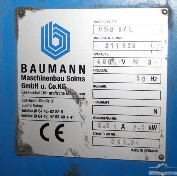 Baumann BSB 6 L - Máquina de impresión: foto 2 Baumann BSB 6 L - Máquina de impresión: foto 2
