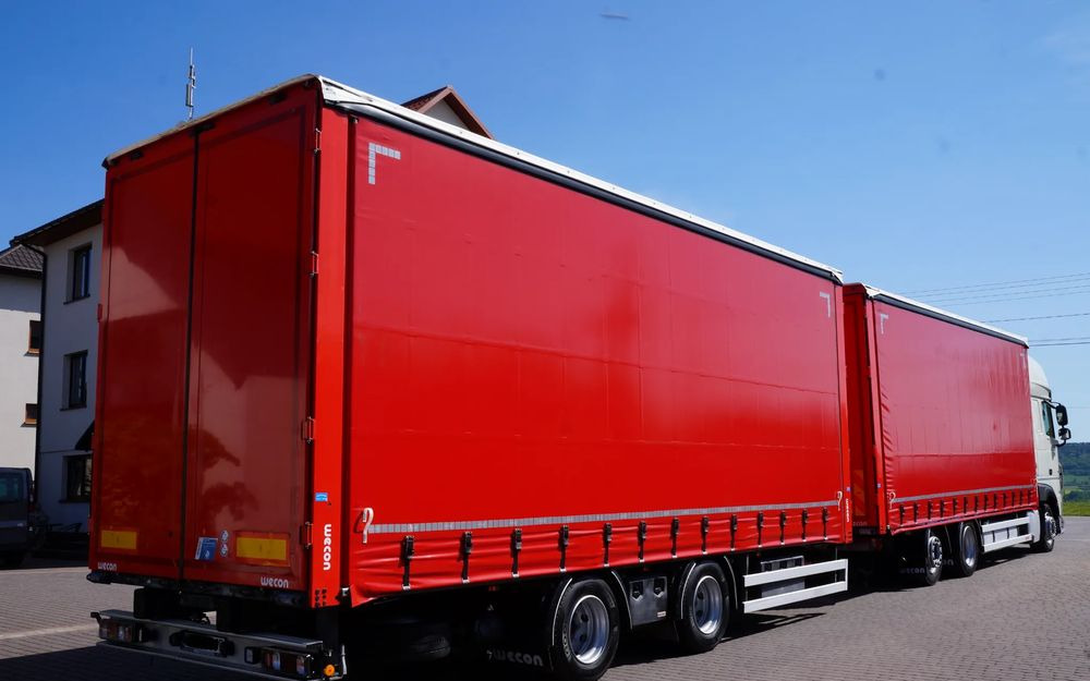 DAF XF 480 EURO 6 ZESTAW TANDEM PRZEJAZDOWY 120 M3 7,8 M + 7,8 M WECON - Camión lona: foto 4 DAF XF 480 EURO 6 ZESTAW TANDEM PRZEJAZDOWY 120 M3 7,8 M + 7,8 M WECON - Camión lona: foto 4