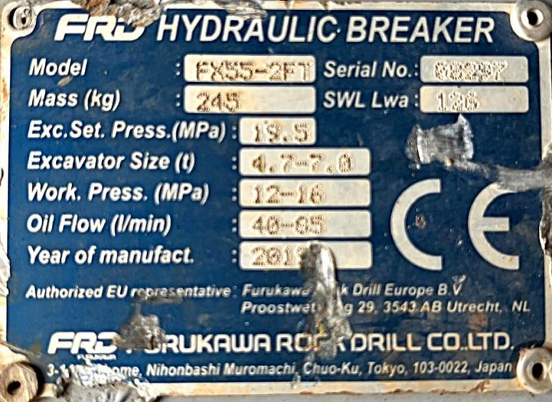 FURUKAWA FX55 BRH Marteau Hydraulique - Martillo hidráulico: foto 5 FURUKAWA FX55 BRH Marteau Hydraulique - Martillo hidráulico: foto 5