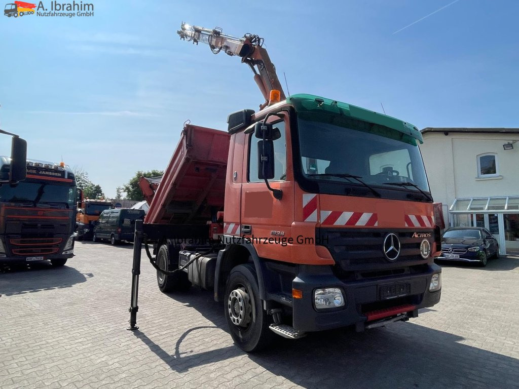 Camión volquete, Camión grúa Mercedes-Benz 1836 Meiller 3-Seiten Kipper, Kran Atlas Atlas 125.2 A2 mit Funk FB: foto 9
