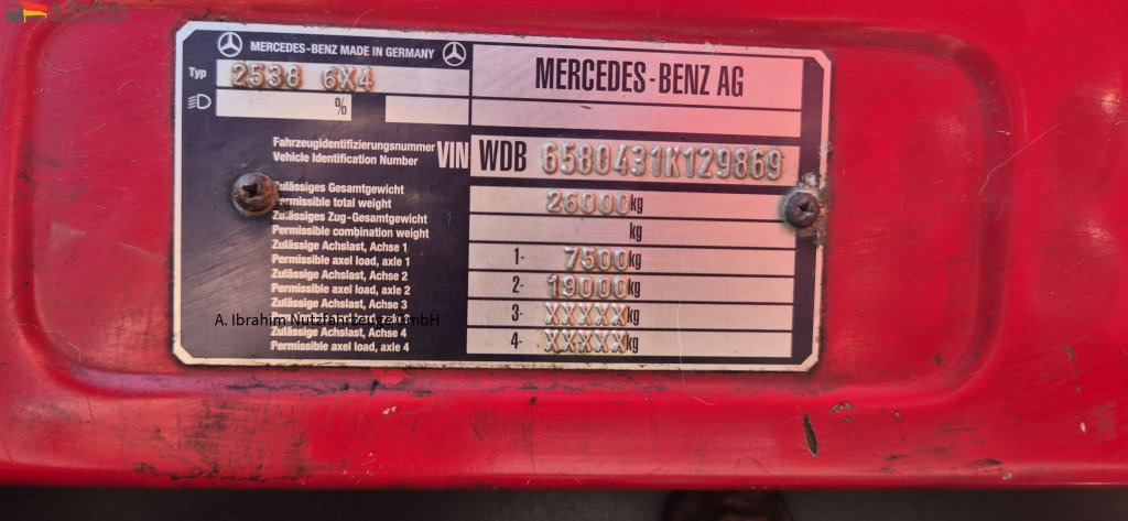 Mercedes-Benz DB 2538 AK 6x4 Meiller Getriebe überholt - Camión multibasculante: foto 4 Mercedes-Benz DB 2538 AK 6x4 Meiller Getriebe überholt - Camión multibasculante: foto 4
