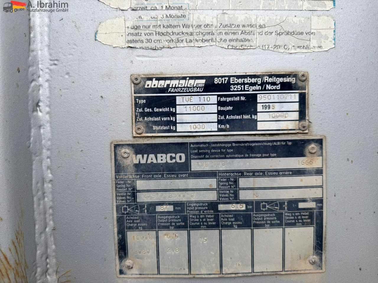 Obermaier TUE110 SDAH Tieflader | | Trommelbremse | Rampen | 7.2 Plattform | Stützfuß vorne - Remolque góndola rebajadas: foto 5 Obermaier TUE110 SDAH Tieflader | | Trommelbremse | Rampen | 7.2 Plattform | Stützfuß vorne - Remolque góndola rebajadas: foto 5