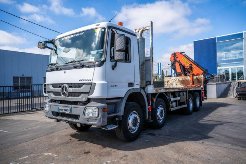 Mercedes ACTROS 3241-MP3+PALFINGER PK 26006/5X+JIB/3X - Camión caja abierta, Camión grúa: foto 1 Mercedes ACTROS 3241-MP3+PALFINGER PK 26006/5X+JIB/3X - Camión caja abierta, Camión grúa: foto 1