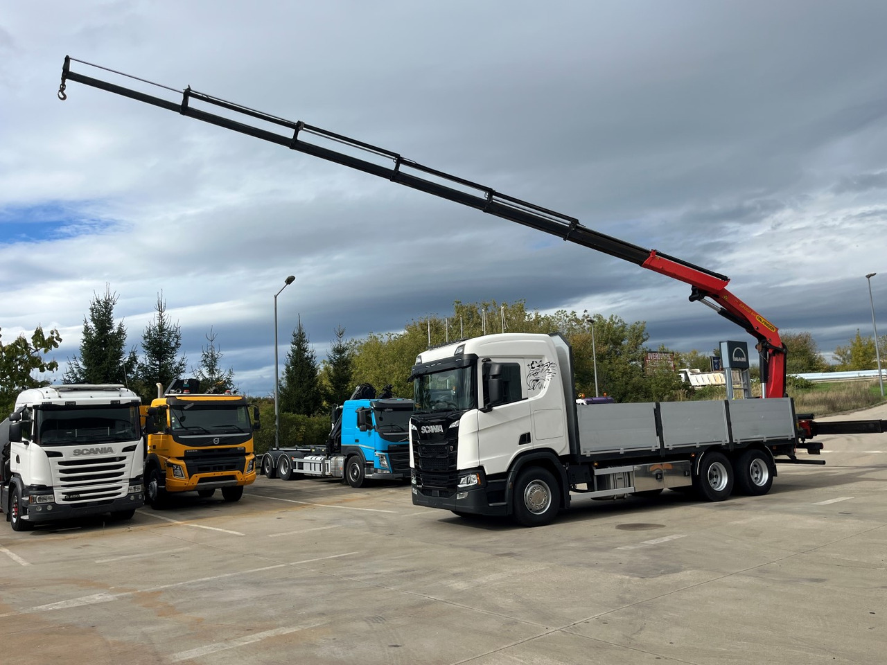 SCANIA R450, 2018, PALFINGER PK 22002 +RC - Camión caja abierta, Camión grúa: foto 3 SCANIA R450, 2018, PALFINGER PK 22002 +RC - Camión caja abierta, Camión grúa: foto 3