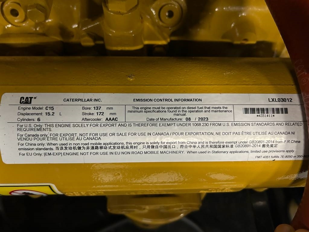 CAT DE500E0 - C15 - 500 kVA Generator - DPX-18026 - Generador industriale: foto 4 CAT DE500E0 - C15 - 500 kVA Generator - DPX-18026 - Generador industriale: foto 4
