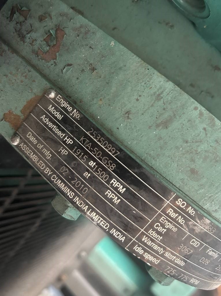 Generador industriale Cummins C1675D5A - 1.675 kVA Generator - DPX-12627: foto 8