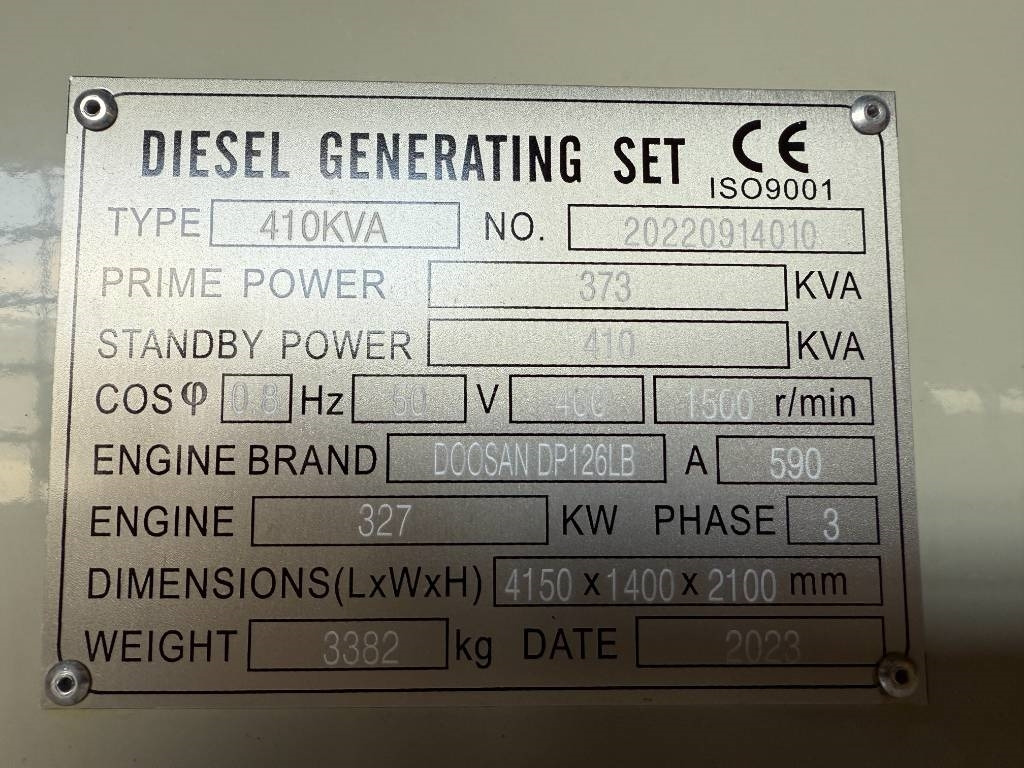Doosan DP126LB - 410 kVA Surplus genset - DPX-19854-4 - Generador industriale: foto 5 Doosan DP126LB - 410 kVA Surplus genset - DPX-19854-4 - Generador industriale: foto 5
