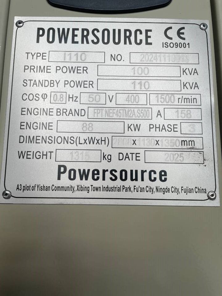 Generador industriale nuevo Iveco NEF45TM2A - 110 kVA Generator - DPX-19791: foto 6