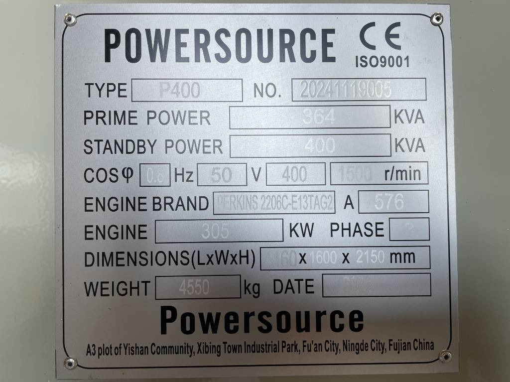 Perkins 2206C-E13TAG2 - 400 kVA Generator - DPX-19812 - Generador industriale: foto 5 Perkins 2206C-E13TAG2 - 400 kVA Generator - DPX-19812 - Generador industriale: foto 5