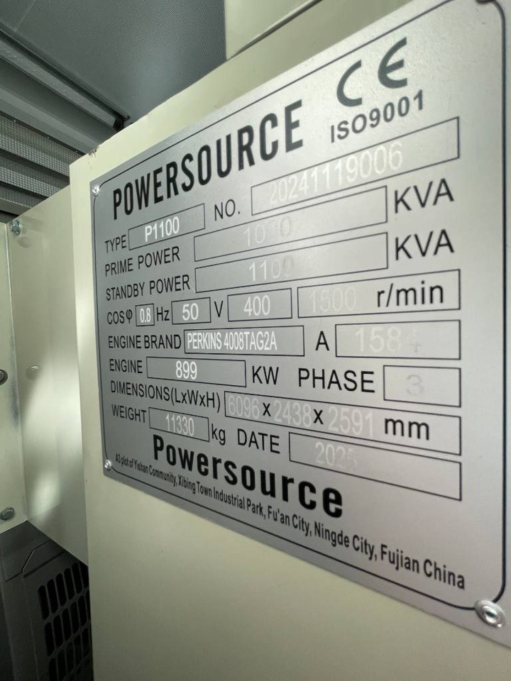 Perkins 4008TAG2A - 1100 kVA Generator - DPX-19820 - Generador industriale: foto 4 Perkins 4008TAG2A - 1100 kVA Generator - DPX-19820 - Generador industriale: foto 4