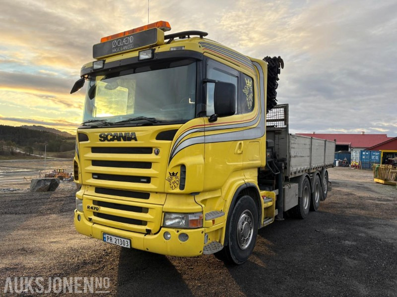 2006 Scania R-serie 8x4 tipp, kran - Camión grúa: foto 1 2006 Scania R-serie 8x4 tipp, kran - Camión grúa: foto 1