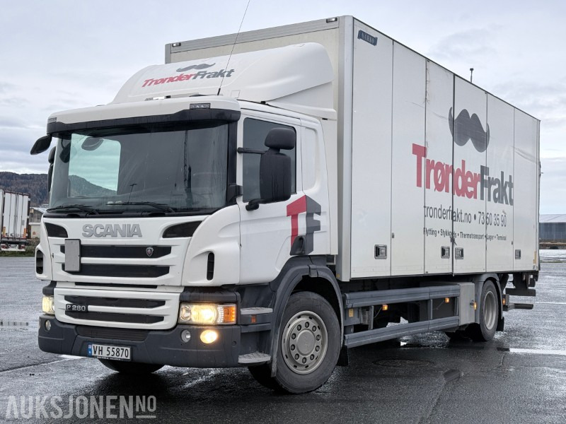 2013 Scania P280 4x2 skapbil med full sideåpning - Camión caja cerrada: foto 1 2013 Scania P280 4x2 skapbil med full sideåpning - Camión caja cerrada: foto 1