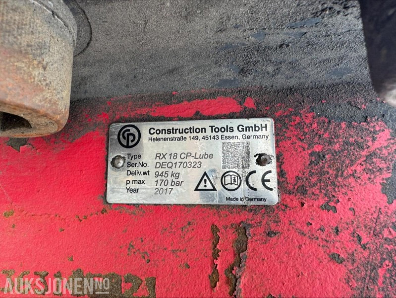 2017 CP RX18 CP-Lube pigghammer / S60 - Equipo de construcción: foto 4 2017 CP RX18 CP-Lube pigghammer / S60 - Equipo de construcción: foto 4