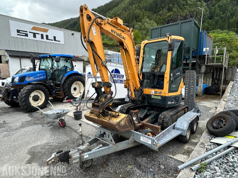 2017 Hyundai Robex 25z-9AK Minigraver med maskinhenger og tilbehør, 909 timer - Miniexcavadora: foto 1 2017 Hyundai Robex 25z-9AK Minigraver med maskinhenger og tilbehør, 909 timer - Miniexcavadora: foto 1