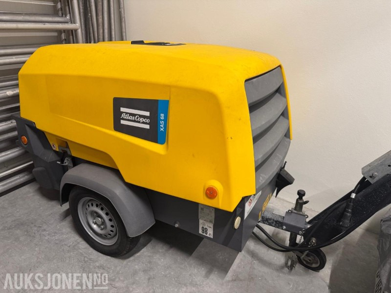 2019 Atlas Copco XAS68 kompressor med trykkluftkjøling - Equipo de construcción: foto 1 2019 Atlas Copco XAS68 kompressor med trykkluftkjøling - Equipo de construcción: foto 1