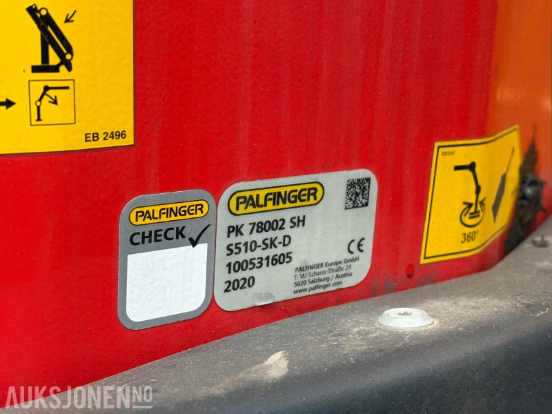 2020 Volvo FH540 Euro6T 8X2 kranbil - Palfinger PK 78002 SH - 54 824 km - Camión grúa: foto 5 2020 Volvo FH540 Euro6T 8X2 kranbil - Palfinger PK 78002 SH - 54 824 km - Camión grúa: foto 5