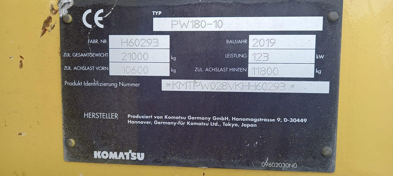 Leasing para Komatsu PW180-10 Komatsu PW180-10: foto 19