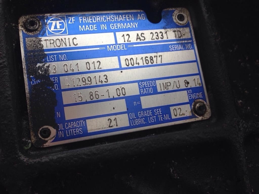 DAF XF105 12AS2331TD DAF XF 105 - Caja de cambios para Camión: foto 2 DAF XF105 12AS2331TD DAF XF 105 - Caja de cambios para Camión: foto 2