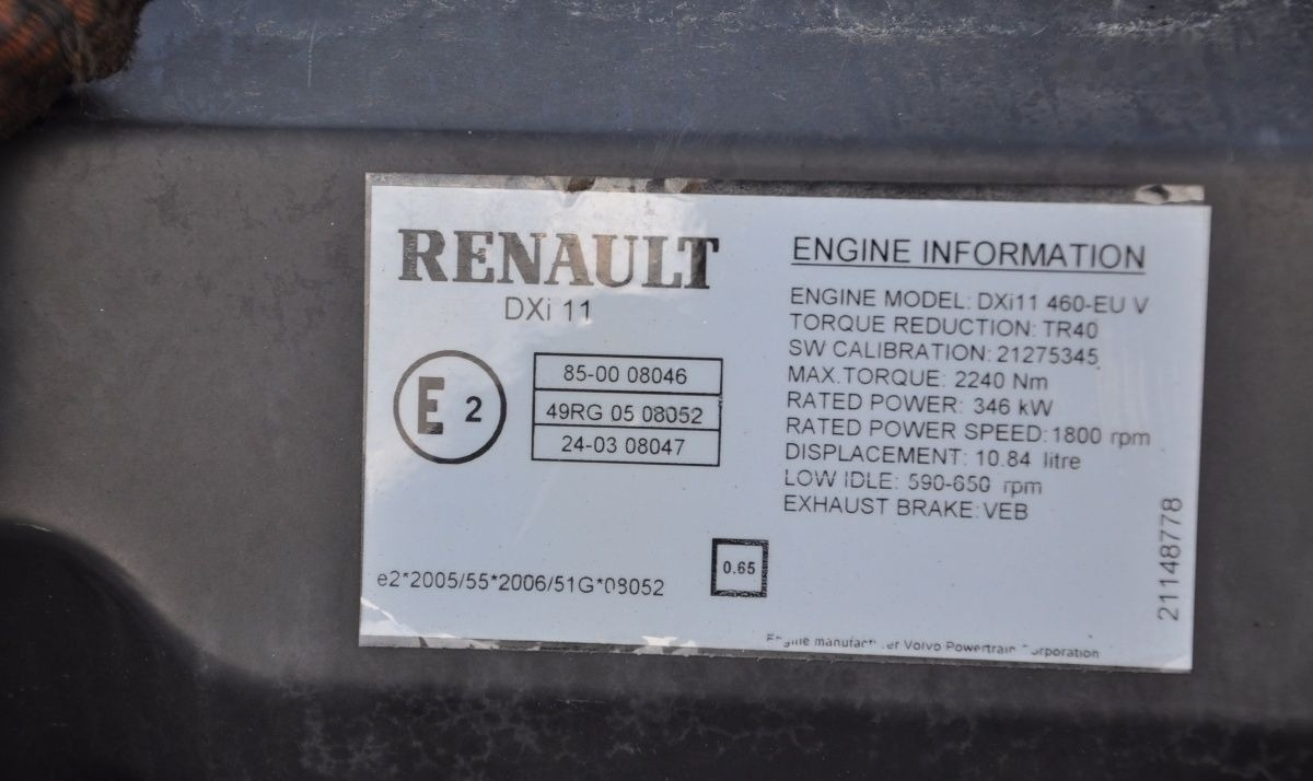 Renault DXi11 460-EU V Renault PREMIUM DXI - Motor para Camión: foto 4 Renault DXi11 460-EU V Renault PREMIUM DXI - Motor para Camión: foto 4