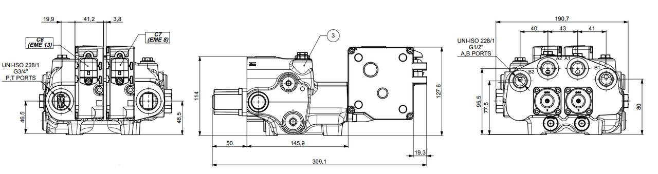 Walvoil SDM/DLM Allis-Chalmers, Case IH Magnum, Fiat, Ford - Cargador frontal para tractor para Cargador frontal para tractor: foto 5 Walvoil SDM/DLM Allis-Chalmers, Case IH Magnum, Fiat, Ford - Cargador frontal para tractor para Cargador frontal para tractor: foto 5