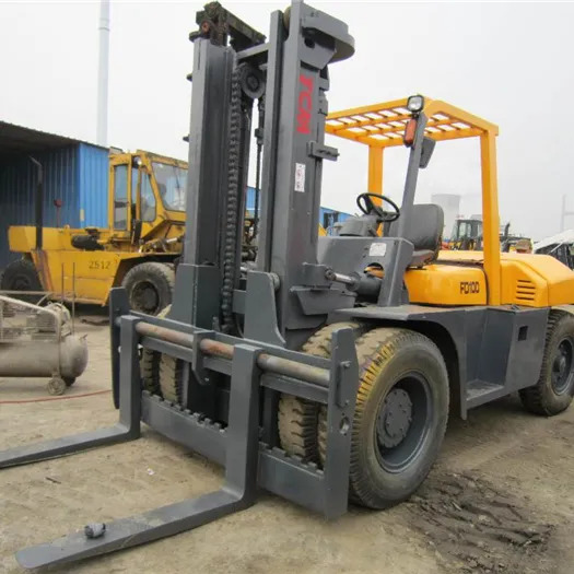 Carretilla para contenedores Good condition used forklift TCM 10 tons japan original TCM FD100 Forklift for sale: foto 1