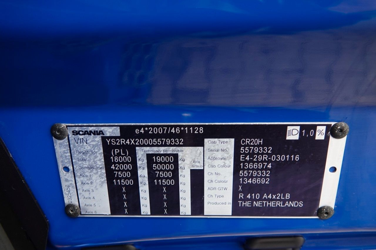 Cabeza tractora Scania R 410 / LNG / RETARDER / FULL AIRMATIC / 2020 RO: foto 17