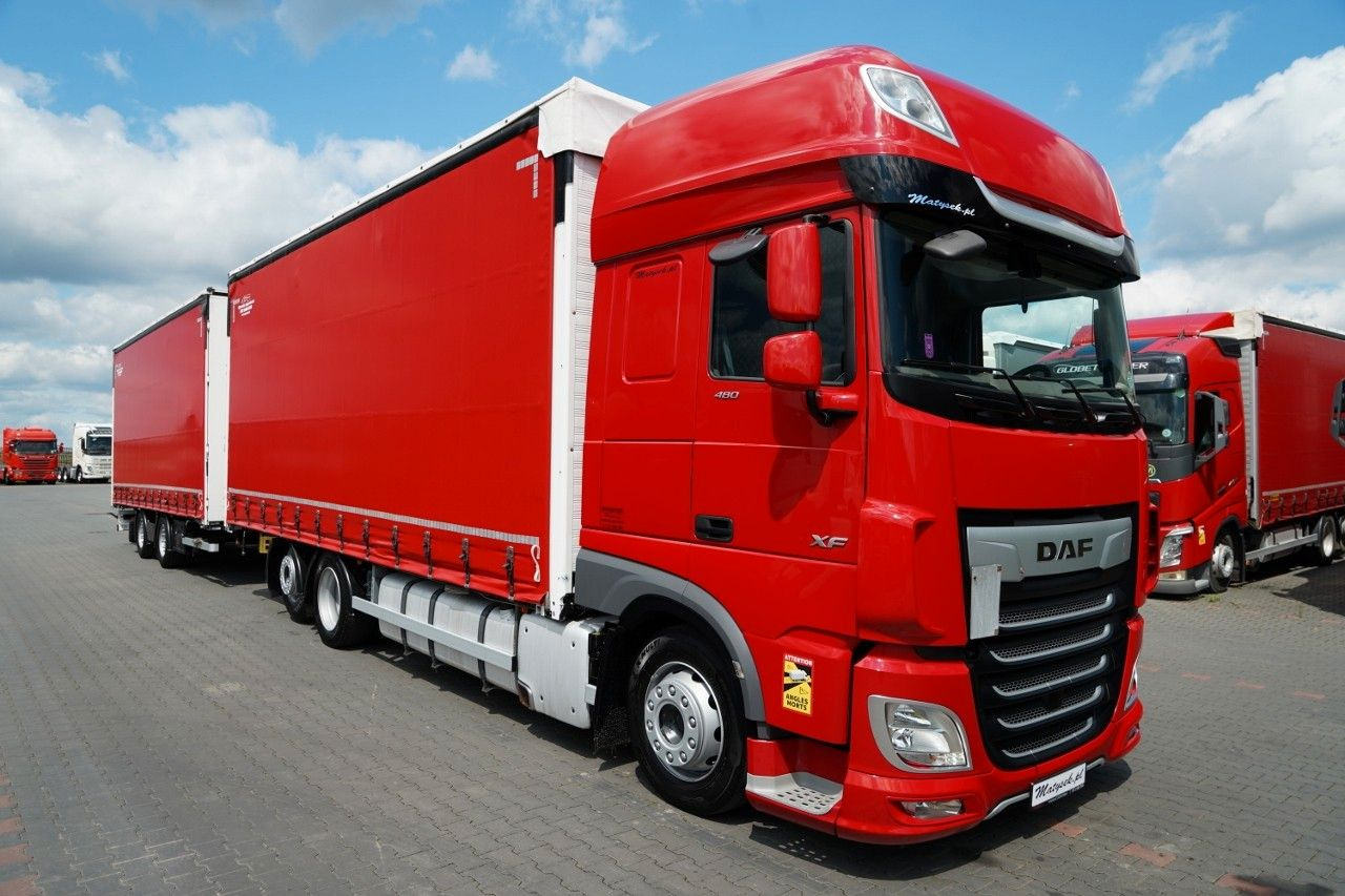 DAF XF 480 / ZESTAW TANDEM 120 M3 / PRZEJAZDOWY / WI - Camión lona: foto 5 DAF XF 480 / ZESTAW TANDEM 120 M3 / PRZEJAZDOWY / WI - Camión lona: foto 5