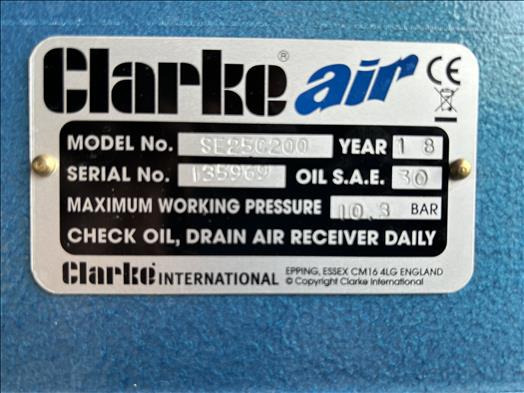 Compresor de aire Clarke SE25C200 Air compressor: foto 7 Compresor de aire Clarke SE25C200 Air compressor: foto 7