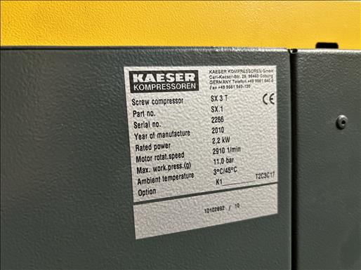 Kaeser SX3T Air compressor - Compresor de aire: foto 5 Kaeser SX3T Air compressor - Compresor de aire: foto 5