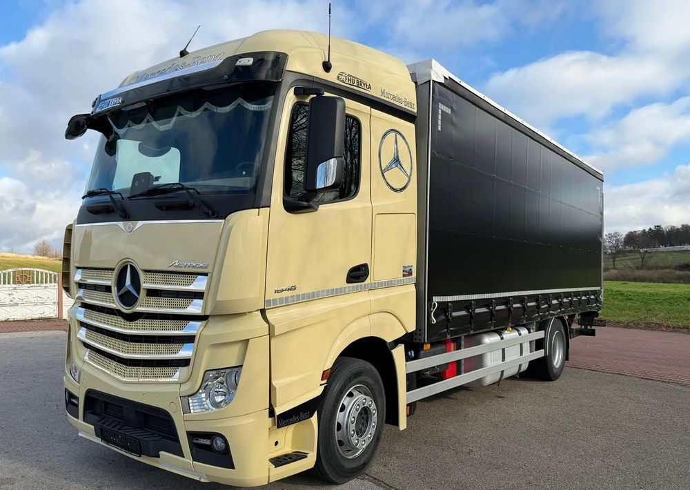 Mercedes-Benz ACTROS 1846 / FIRANKA / WINDA / 18 EUROPALET / AUTOMAT / Z NIEMIEC / 2019 / PRZEBIEG 370 TYŚ KM - Camión lona: foto 2 Mercedes-Benz ACTROS 1846 / FIRANKA / WINDA / 18 EUROPALET / AUTOMAT / Z NIEMIEC / 2019 / PRZEBIEG 370 TYŚ KM - Camión lona: foto 2