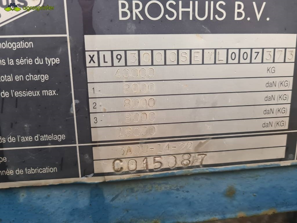 Broshuis 3A0U-14-22 - Remolque caja cerrada: foto 3 Broshuis 3A0U-14-22 - Remolque caja cerrada: foto 3