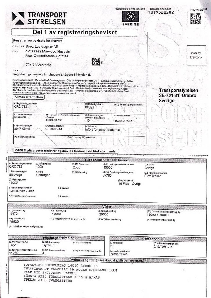 Semirremolque góndola rebajadas EKW 732: foto 7