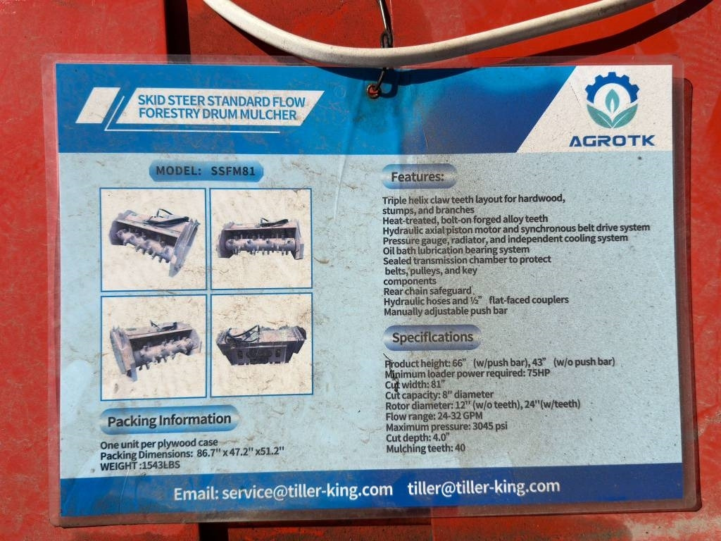 Trituradora forestal Topcat SSFM81 NEW FORESTRY MULCHER: foto 6 Trituradora forestal Topcat SSFM81 NEW FORESTRY MULCHER: foto 6