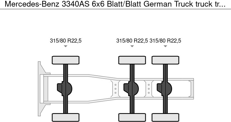 Mercedes-Benz 3340AS 6x6 Blatt/Blatt German Truck - Cabeza tractora: foto 4 Mercedes-Benz 3340AS 6x6 Blatt/Blatt German Truck - Cabeza tractora: foto 4