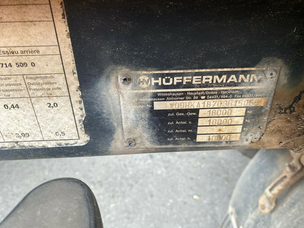 Hüffermann HKA 1870 Abrollanhänger - Remolque multilift/ Portacontenedores de cadenas: foto 3 Hüffermann HKA 1870 Abrollanhänger - Remolque multilift/ Portacontenedores de cadenas: foto 3