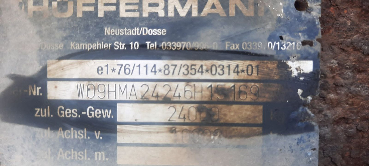 Hüffermann HMA2424 3 Achser - Remolque multilift/ Portacontenedores de cadenas: foto 5 Hüffermann HMA2424 3 Achser - Remolque multilift/ Portacontenedores de cadenas: foto 5