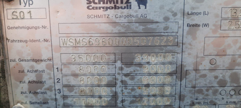 Schmitz Cargobull 3-Achser Pritsche Plane - Semirremolque lona: foto 5 Schmitz Cargobull 3-Achser Pritsche Plane - Semirremolque lona: foto 5