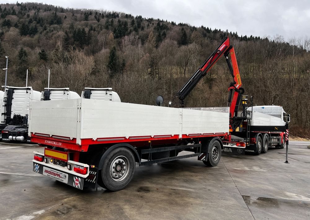 Scania R450 // 2014 // HDS Palfinger 13002 // 6x4 oś skrętna+podnoszona // Przyczepa Schwarzmuller // - Camión caja abierta: foto 5 Scania R450 // 2014 // HDS Palfinger 13002 // 6x4 oś skrętna+podnoszona // Przyczepa Schwarzmuller // - Camión caja abierta: foto 5